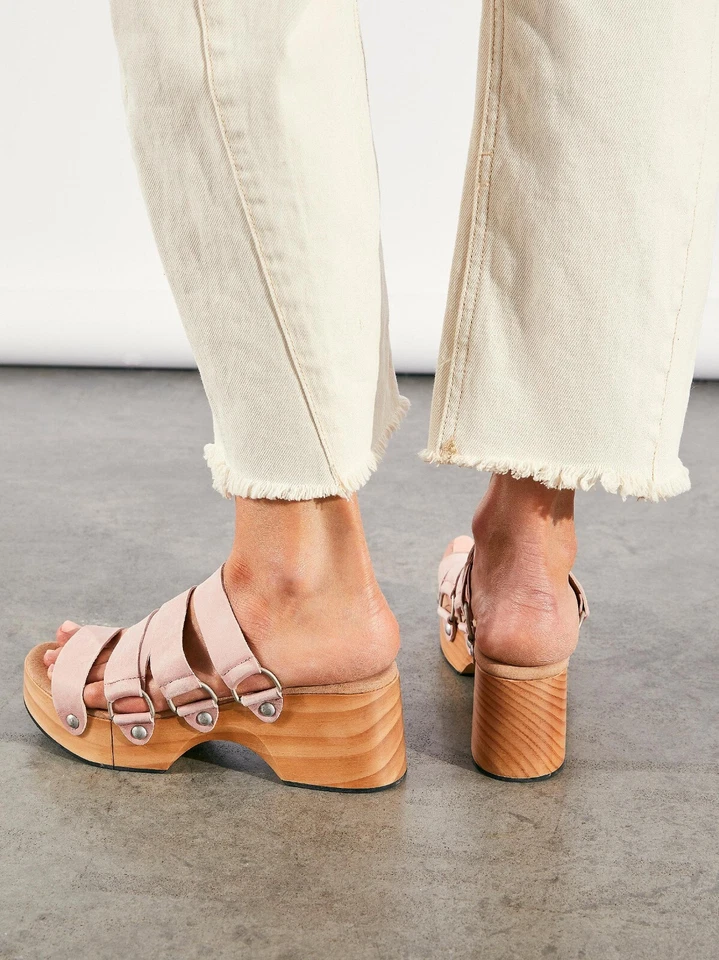 Nuevos zuecos Free People Virgo con tiras talla 10 precio de venta sugerido por el fabricante: 198 USD cuero Foto 2 de 3