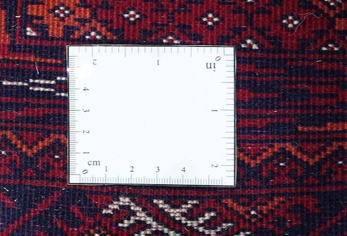 Afghan Mauri Teppich 200x300 Handgeknüpft Rot Geometrisch Orient Kurzflor c - Picture 8 of 8