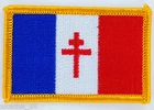 PATCH PATCH EMBROIDERY FLAG FRANCE LIBRE CROIX DE LORRAINE BADGE NEW FLAG