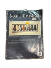Needle Treasures "On Line" Cats In A Row 05704 Stamped Cross Stitch Kit New