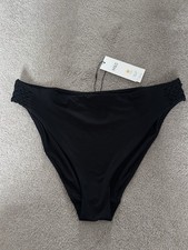 Marks and Spencer M&S Women’s Ladies Bikini Bottoms Size 20 Black High Leg BNWT