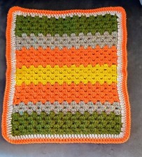 Handmade Hand crochetted LARGE  DOLLS BLANKET 14.5"x 18" * 37cmx 46 cm