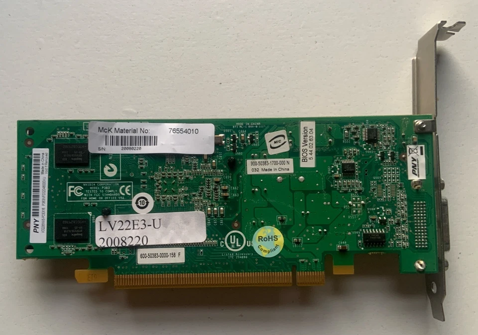 Dell DH261 NVIDIA Quadro NVS285 128MB DCV-00154-N1-GP PCI-E Video Graphics Card! - Image 3 of 3