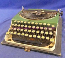 Remington Port. Folding grün/beige - Schreibmaschine alt antik - Samlg. GAT 1847