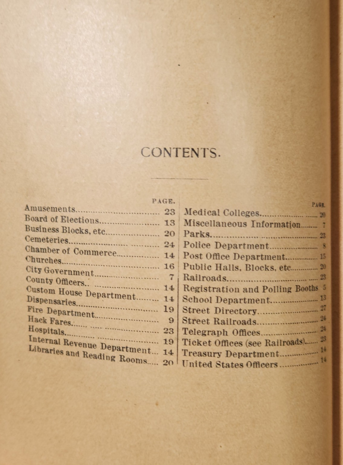 1894 Street Number Guide Map Cleveland Handbook Ohio Avenue Index Tourist Bookle