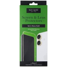 Kate Spade Screen and Lens Protectors for iPhone 17 - Set in Stone Gold