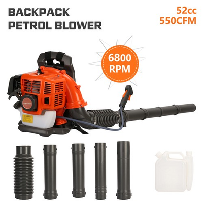 #ad #ad USA Backpack Leaf Blower Gas Powered Dust Blower 550 CFM 52CC 2 Stroke 1 Set $119.97