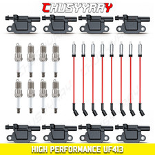 High Performance Ignition Coil Spark Plug Wire Fit Chevy Gmc 5.3l 6.2l Uf413