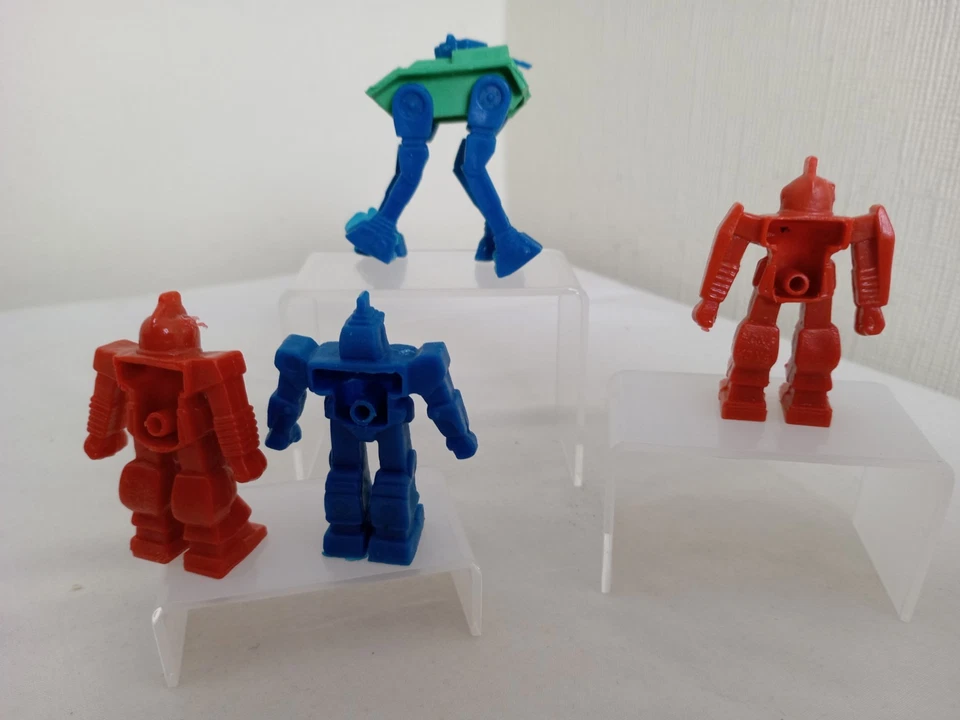 Vintage Figures Battle of The Bi-trons Red Blue Robot Transformers & AT Walker? - Image 3 of 4