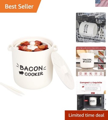 Dishwasher-Safe Ceramic Bacon Cooker - Perfectly Crispy Bacon Every Time