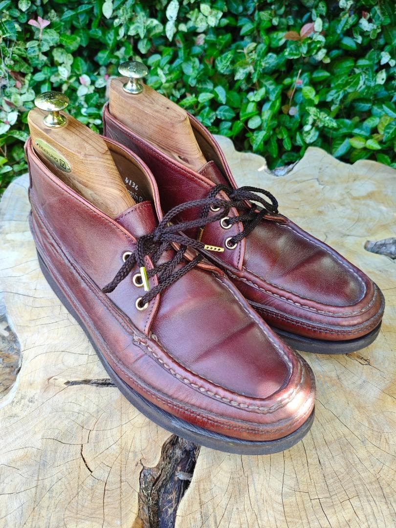 靴 Russell Moccasin Sporting Clays Chukka 9 Russell Moccasin Sporting Clays Chukka Brown Leather US9 D Boots