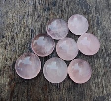 AAA Natural Rose Quartz Cabochon Round Shape Loose Gemstone