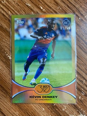 2025 Topps MLS 30th Anniversary Kevin Denkey RC Gold Foil 1/50