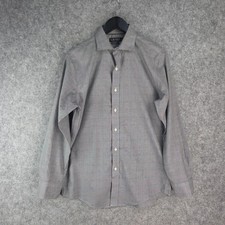 Lauren Ralph Lauren Shirt Mens Large Black Check Slim Fit Button Up Long Sleeve