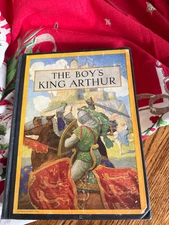 1942 Antique Classic Book The Boy's King Arthur by Herman Melville / N.C. Wyeth