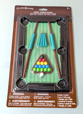 Pool Table Game Mini With Cues Legs Triangle Table  16 Balls Classic Games NEW