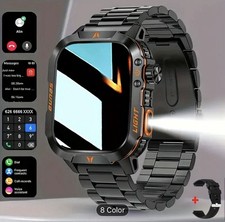 military smart watch with flashlight resistant and versatile