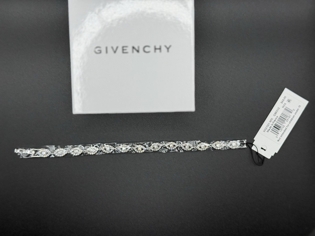 Givenchy Silver Flex Eye Crystal Bracelet | eBay