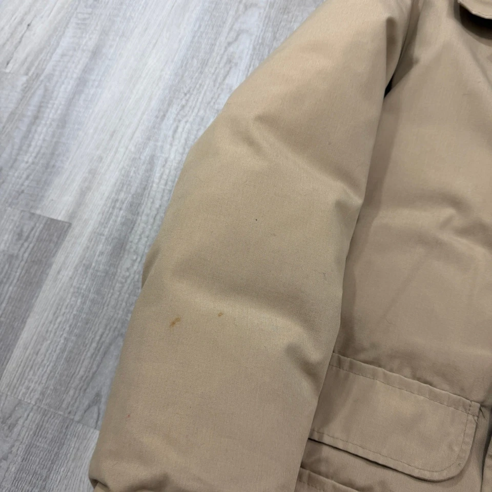 Chaqueta Parka De Colección Eddie Bauer Plumón De Ganso Para Hombre 2XL Abrigo Largo Tostado Años 80 Senderismo Foto 3 de 4