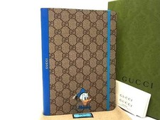 Borsa pochette Gucci Disney Paperino PVC pelle modello GG marrone blu nuova