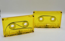 New Yellow Cassette Tape Loop Pair: 5  8 Seconds: Maxell XL II S Chrome Tape