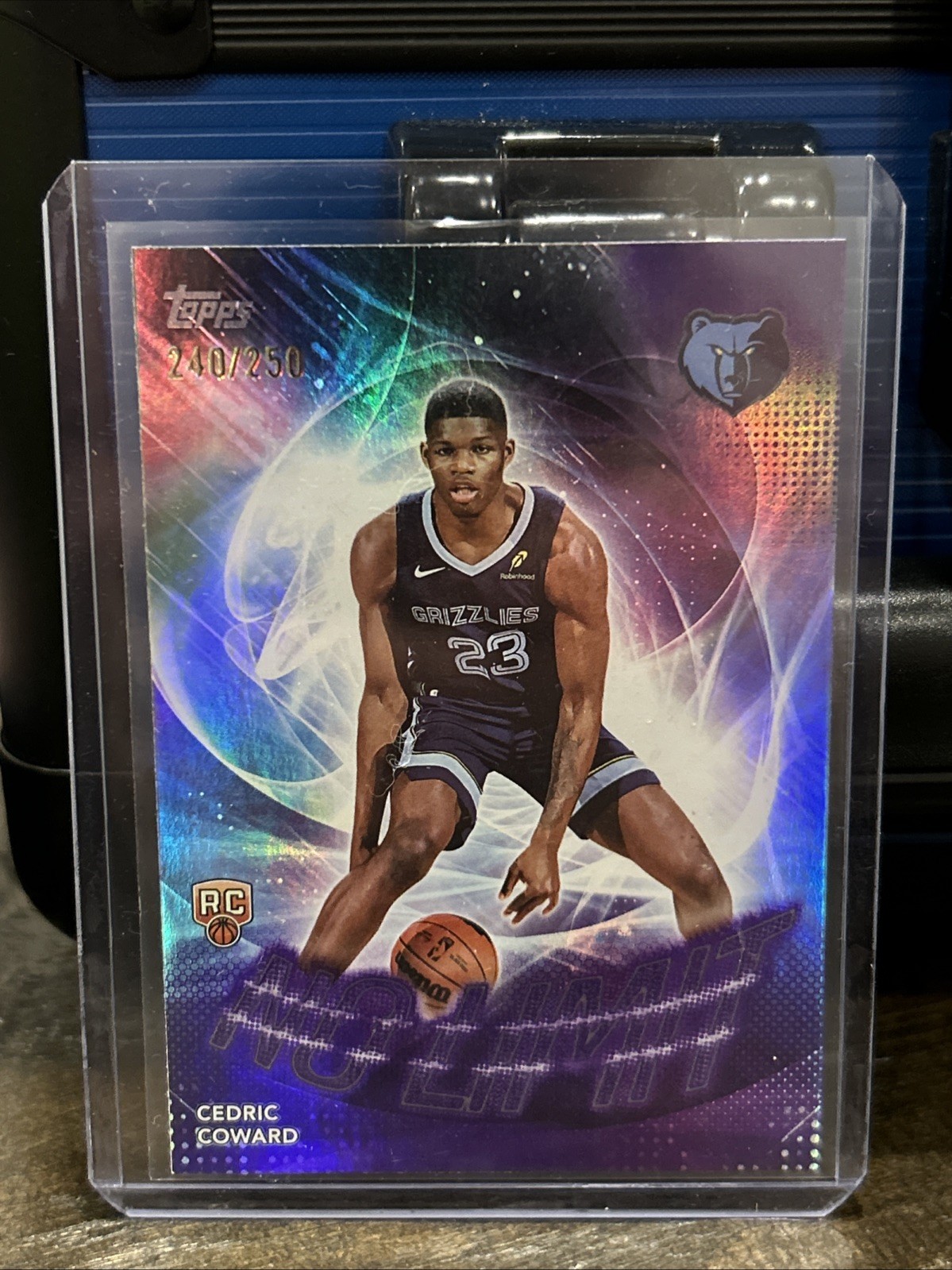 2025 Topps Flagship Cedric Coward No Limit Rookie Purple Foil 240/250 