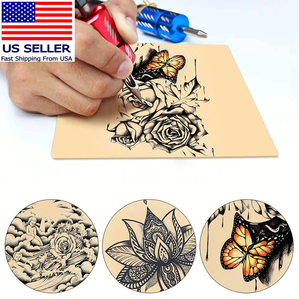 5 Шт. пустой татуировки кожи практика, поддельная кожа двусторонние 8 X 6 дюймов татуировки Microbl - Изображение 4 из 4