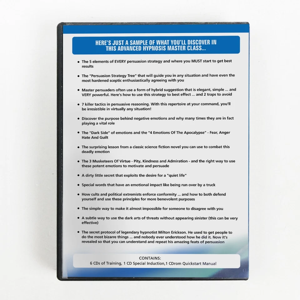 МАСТЕР ГИПНОТИЧЕСКОГО УБЕЖДЕНИЯ Эксплуатация Эмоций 8 CD ГИПНОЗ Класс Игорь Ледоховский - Изображение 3 из 3