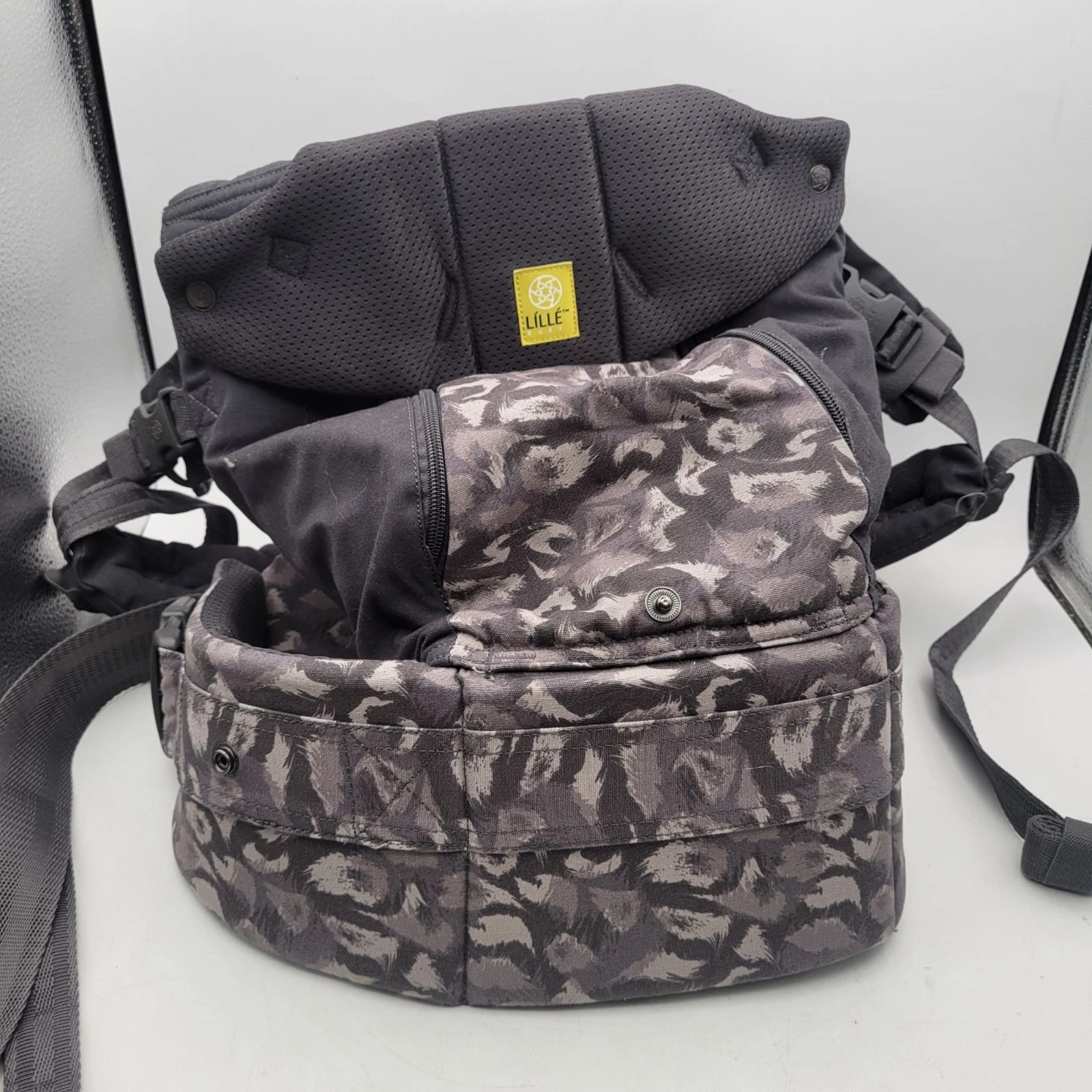 LILLEbaby Complete All Seasons Baby Carrier Twilight Leopard Gray Neutral