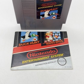 Mario Bros & Duck Hunt Nintendo NES Authentic TESTED w/Manual GC SHIPS FREE