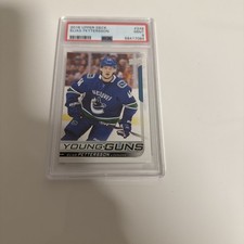 2018-19 UPPER DECK #248 YOUNG GUNS ROOKIE CARD RC ELIAS PETTERSSON PSA 9 MINT. rookie card picture
