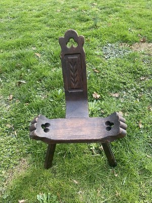 Vintage Amish Made Birthing Chair, Handmade Three Legs