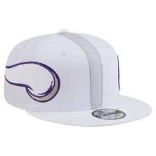 Minnesota Vikings New Era Helmet 9FIFTY Snapback Hat - White