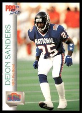 Deion Sanders 1992 Pro Set #422 Falcons NFL READ FREE SHIPPING AutographDen
