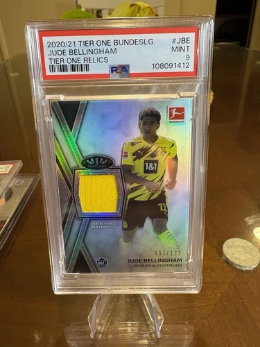 Jude Bellingham PSA 9 Rookie Soccer Card Patch /127 Real Madrid BVB Dortmund