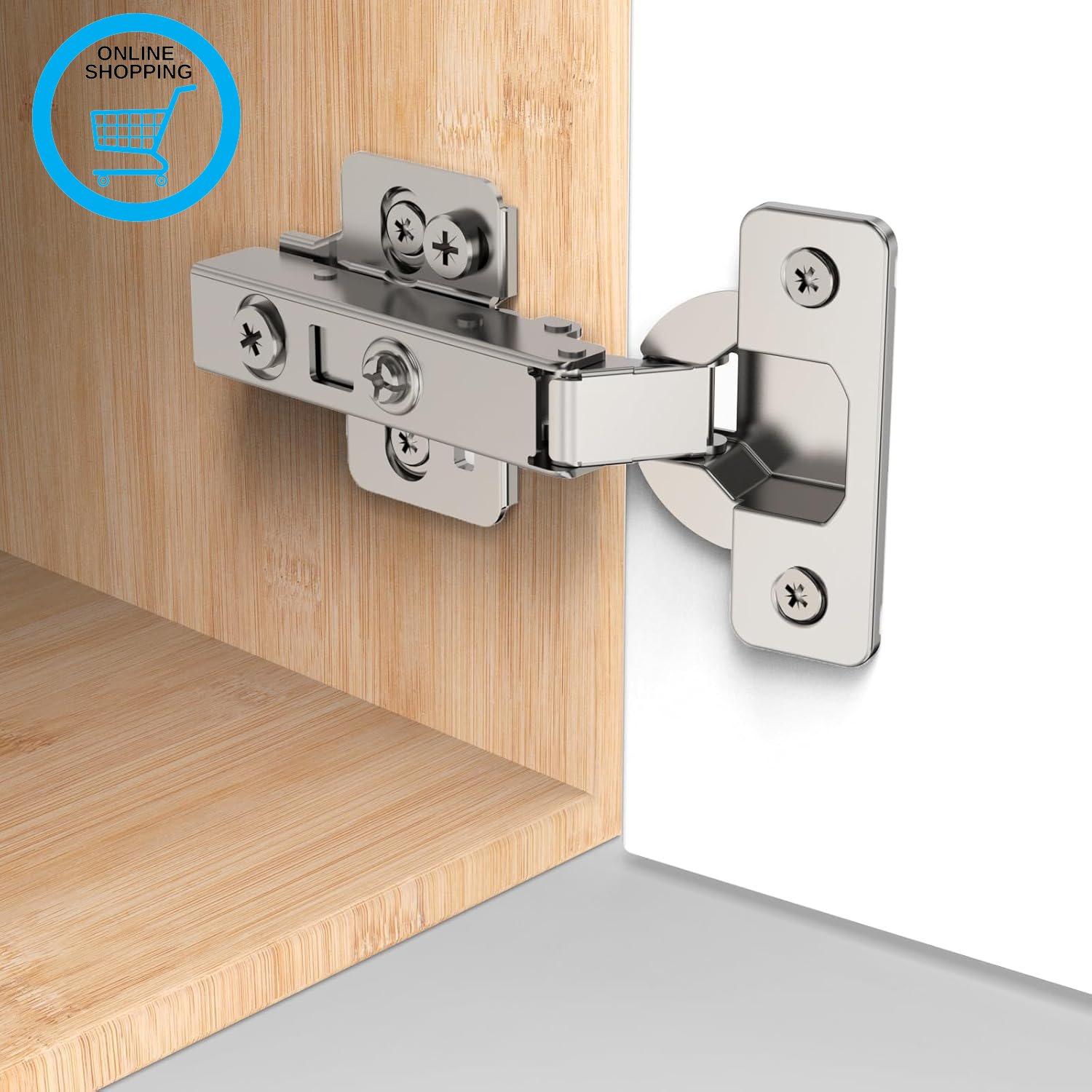 20 Pack Full Overlay Cabinet Hinges, 110° Soft Close, Slow Smooth Self Closing,