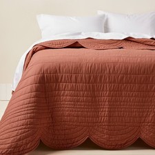 Twin/Twin Extra Long Scalloped Edge Quilt Light Terracotta - Opalhouse designed