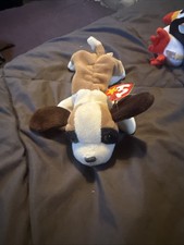 Retired With Tag Errors .Ty Bernie the St. Bernard Dog Baby Toy