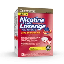 GoodSense Nicotine Lozenge 4mg - Stop Smoking Aid, Cherry, 108 Count
