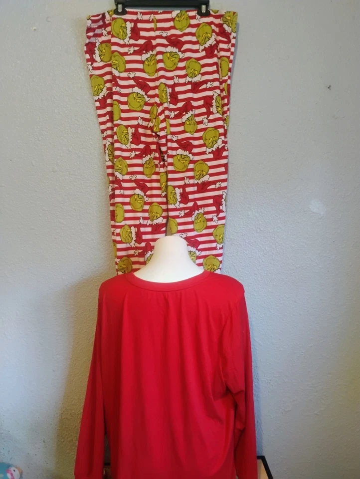 Juego de pijama Dr Seuss The Grinch Navidad para mujer Go Grinch Or Go Home talla 2XL Foto 2 de 4