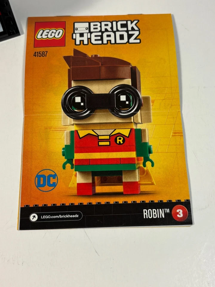 Lego BrickHeadz Super Heroes 41587 Robin Complete w/ Manual NO Box - Image 2 of 4