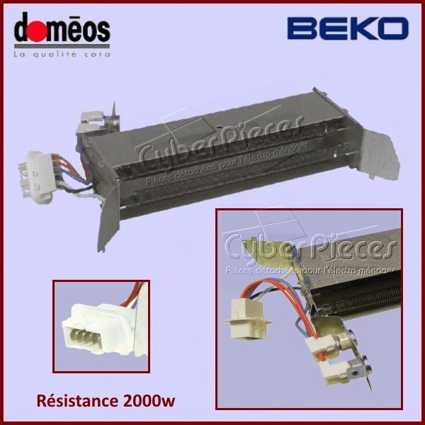 Résistance 2000w 230v 2957500400 pour chauffe-eau blindé thermoplongeur