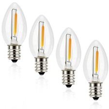 Night Light Bulbs, C7 Candelabra LED 4 Count Pack of 1 2700k Warm White