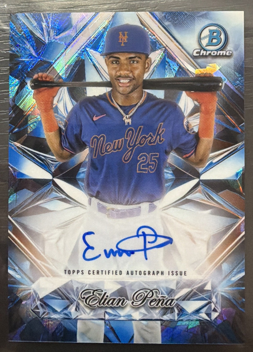 2025 Bowman Chrome Sapphire Elian Pena Sapphire Selections Auto