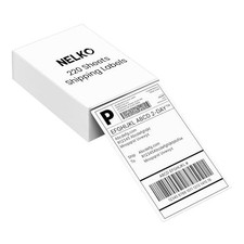 4x6 Fanfold Thermal Labels, 220 White Shipping Labels for Label Printer