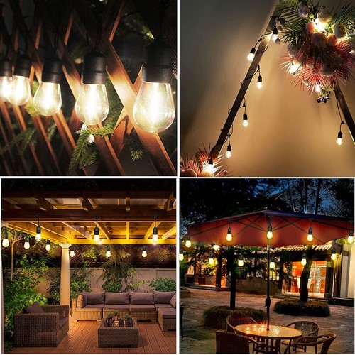 15M HEAVY DUTY FESTOON E27 IP65 WATERPROOF LED OUTDOOR GARDEN STRING LIGHTS 50FT - Picture 12 of 20