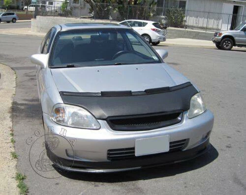 Car Bonnet Mask Hood Bra Fits Honda Civic 1999 2000 99 00 EK - Image 4 of 4