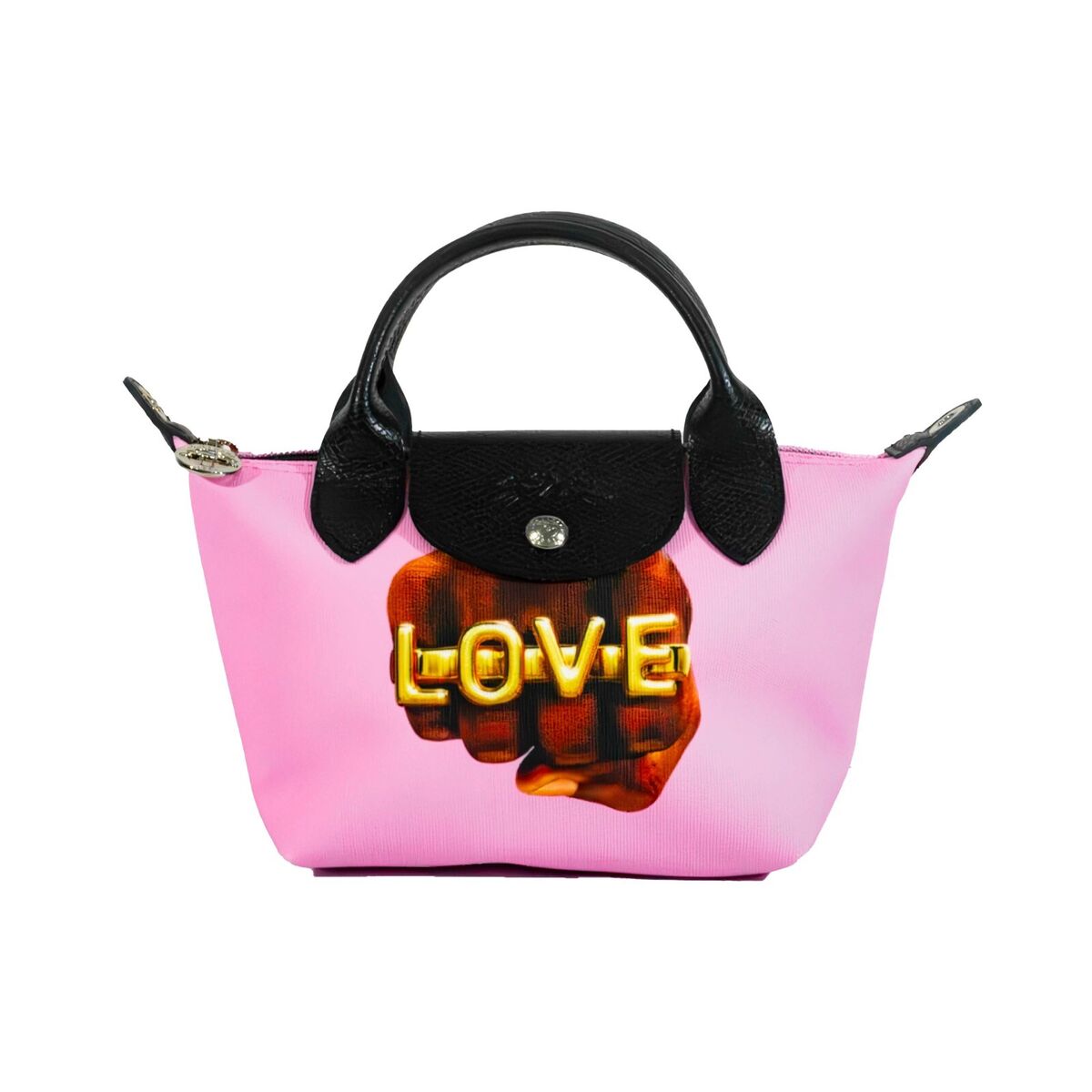 LONGCHAMP x TOILETPAPER Polyamide Canvas Le Pliage Pink Size LONGCHAMP x TOILETPAPER Polyamide Canvas Le Pliage Pink Size