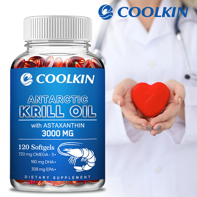 Antarktisches Krillöl 3000mg   Omega-3 EPA, DHA, Astaxanthin Und Phospholipiden