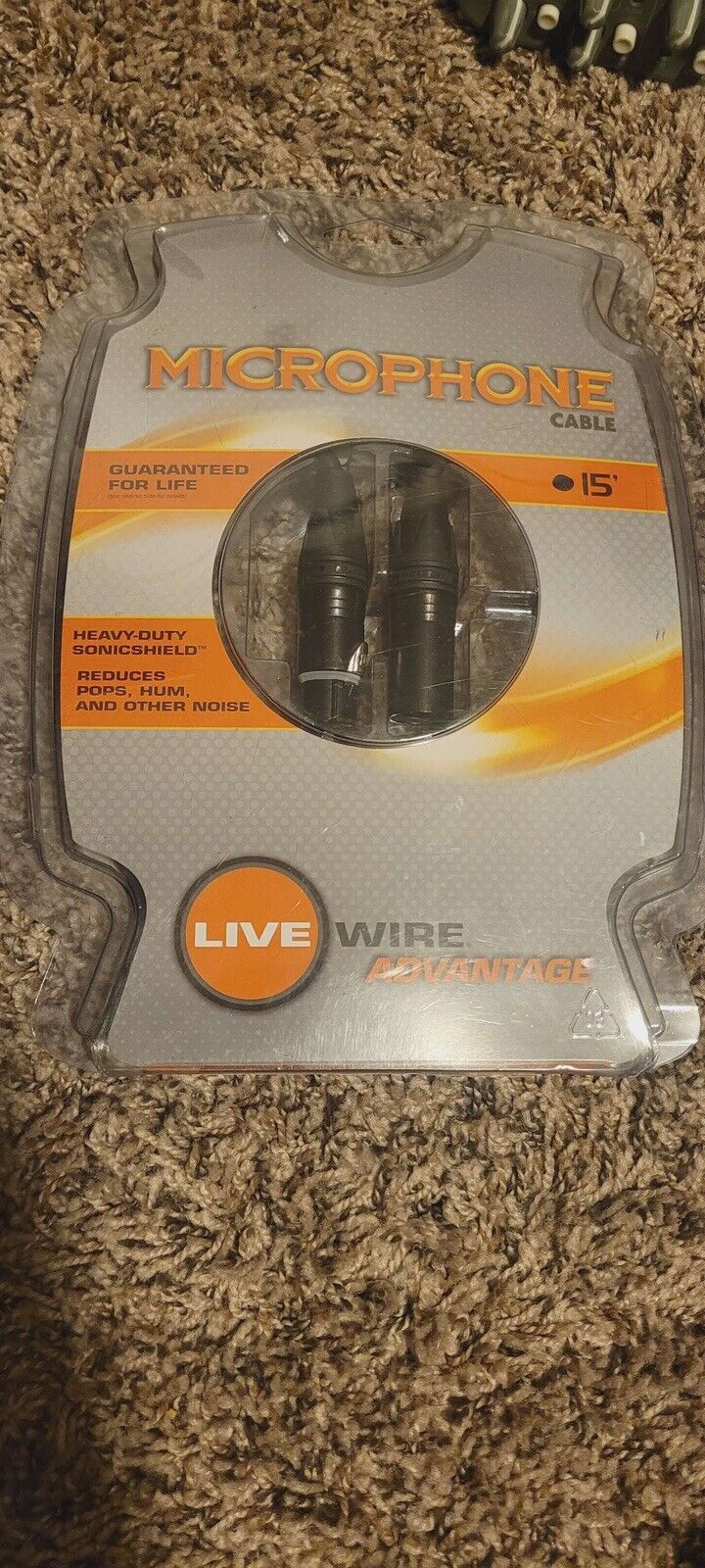 Livewire Advantage XLR Microphone Cable 15 ft. Black Black